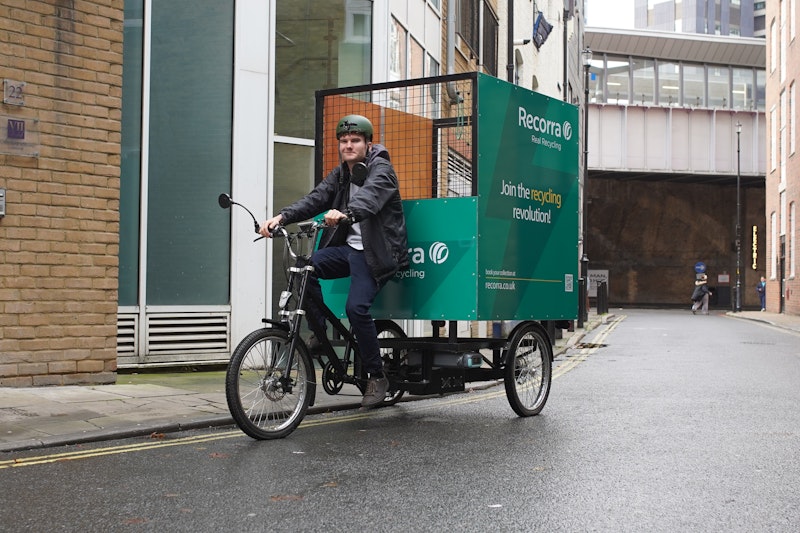 Recorra cargo bike waste collection London Bridge.
