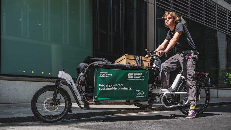 Recorra office supplies e-bike delivery with Pedal Me.